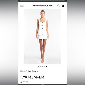 Kya white romper by amanda uprichard